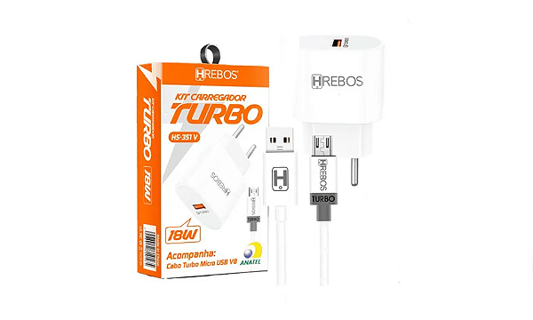 CARREGADOR HREBOS HS-351V 18W V8