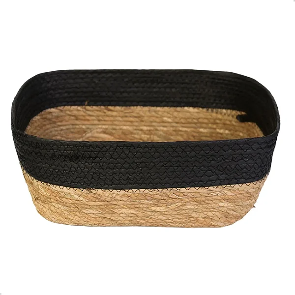 CESTO DE FIBRA NATURAL 32X30X22CM 3658 PRETO