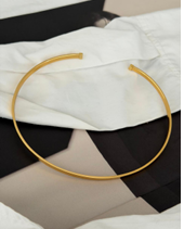 Choker Aro Folheado a Ouro 18k Quadrado Liso 0962126