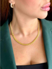 Colar Folheado a Ouro18K Detalhado 5063
