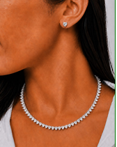 Conjunto Riveira Folheado a Prata Coração 3 Pontas 0931796