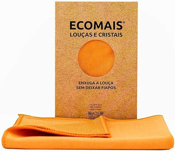 ENXUGA LOUCAS E CRISTAIS LARANJA