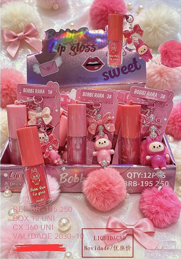 GLOSS C/ CHAVEIRO BOBBI RARA LABUBU BRB-195 250