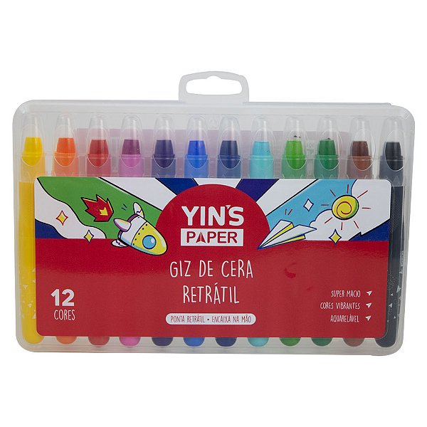 GIZ DE CERA RETRÁTIL 12 CORES YP8389