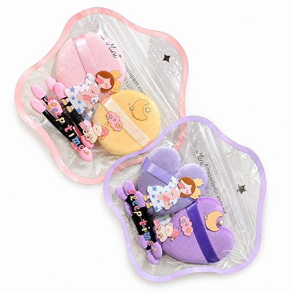 KIT 2 ESPONJAS CORAÇÃO + PINCEIS KIT1490-5