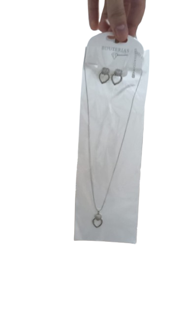 KIT COLAR E BRINCO DE METAL QCCA58514