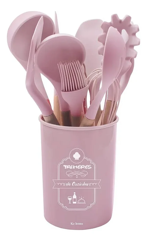 KIT DE UTENSILHOS FLORIDA ROSA 6864