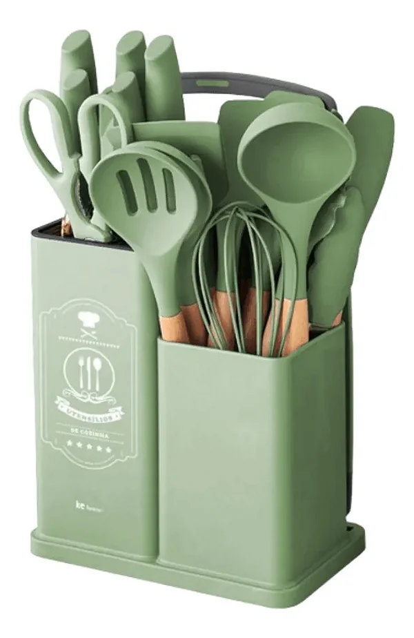 KIT DE UTENSILHOS CALIFORNIA VERDE 7628
