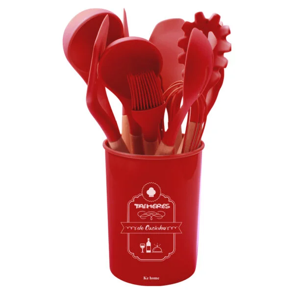 KIT DE UTENSILHOS FLORIDA VERMELHO 6863