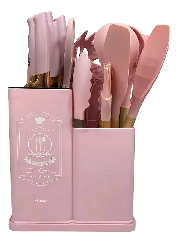 KIT DE UTENSILHOS CALIFORNIA ROSA 7629