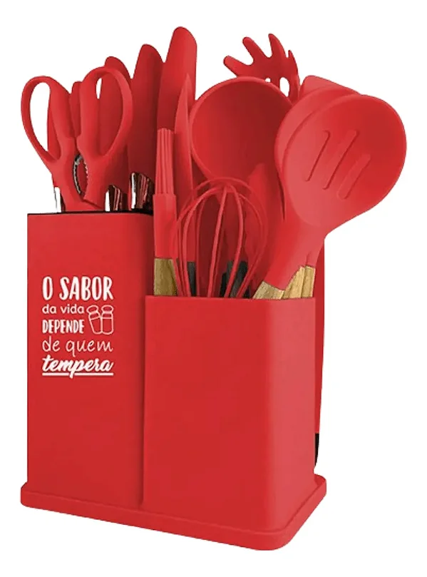 KIT DE UTENSILHOS MONTANA VERMELHA 9432