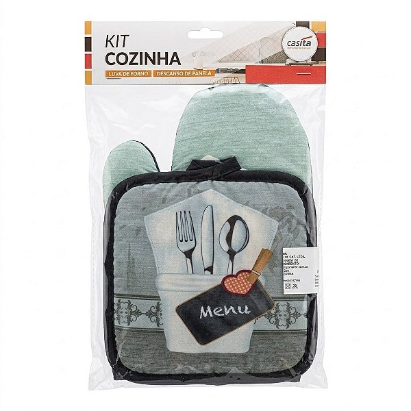 KIT LUVA DE COZINHA 2PÇS 15279