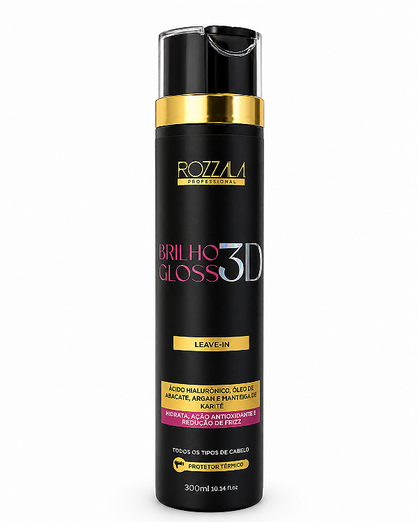 LEAVEIN  BRILHO GLOSS 3D  ROZZALA 310ML