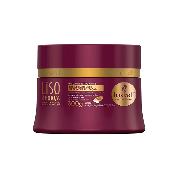 MÁSCARA LISO COM FORÇA 300G HASKELL