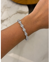 Pulseira Folheada a Prata Gota Zirconia 0911804