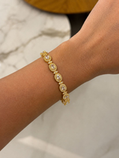 Pulseira Folheado a Ouro18k Gota Zirconia 0911803