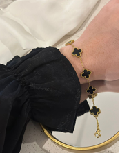 Pulseira Virgínia Preta de Aço Aço inoxidavel 5 Trevos 918255