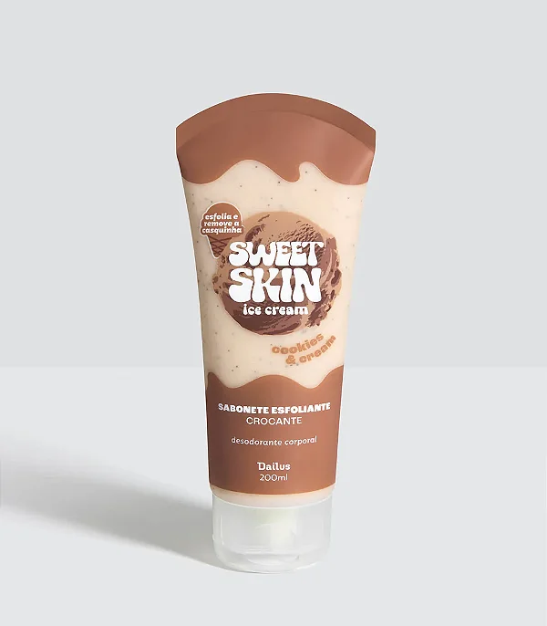 SABONETE ESFOLIANTE CROCANTE DAILUS ICE CREAM  COOKIES E CREAM