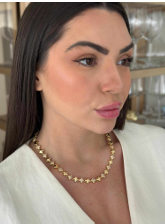 Riviera Folheada a Ouro 18K Inspiração Virginia 940501