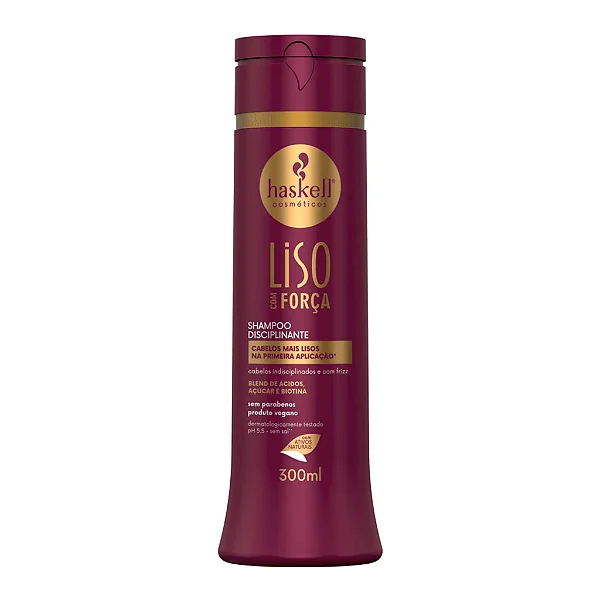 SHAMPOO LISO COM FORÇA 300ML HASKELL