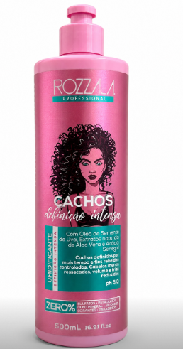 UMIDIFICANTE  CACHOS DEFINICAO INSTENSA   ROZZALA 500ML