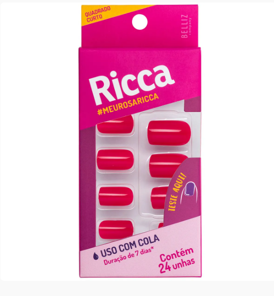 UNHA FIXAÇÃO C/COLA 1985 ROSA MAGIA