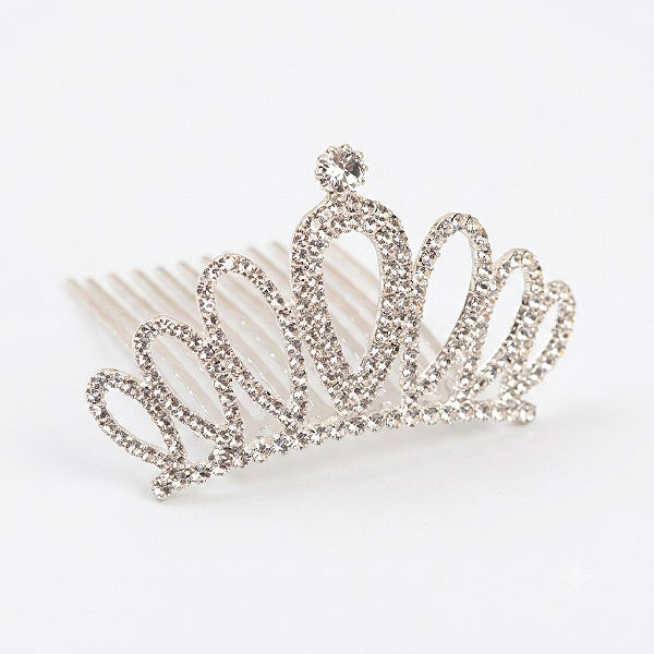 PRESILHA DE CABELO COROA PRATA CB9888-T12602-1