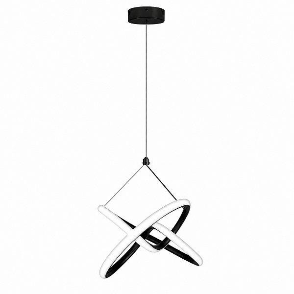 PENDENTE LED LUPI PRETO 24W BRANCO QUENTE 60223001