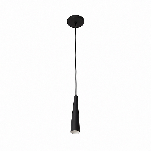 PENDENTE Al TUBE GU10 PRETO LISO 884610-08