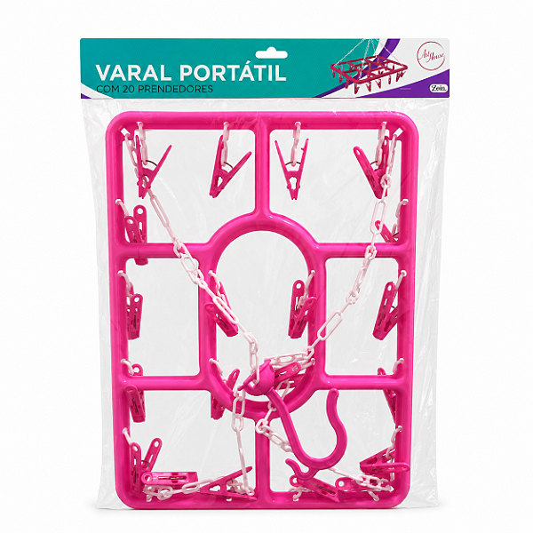 VARAL PORTATIL C/20 PRENDEDORES BS1177