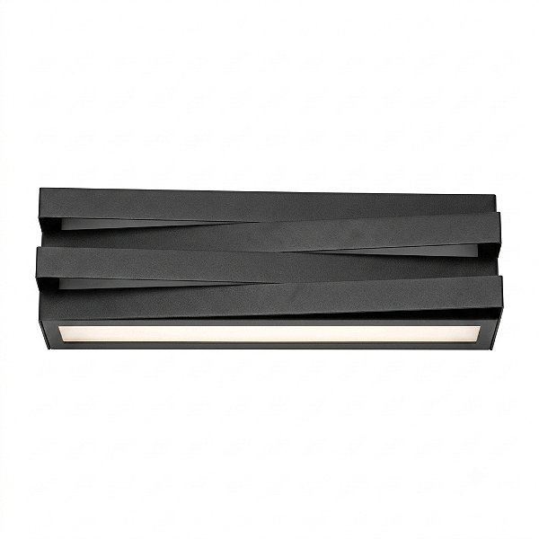 ARANDELA TRAMA RETANGULAR DUPLA 2XE27MM PRETO 191245-01