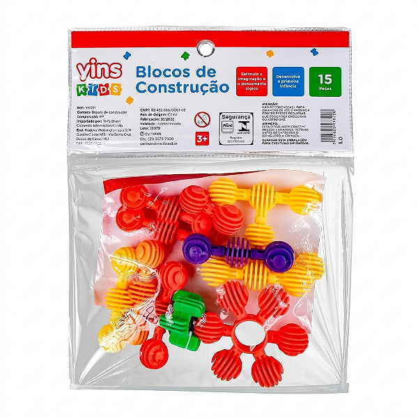 BLOCO DE CONSTRUÇÃO 15PEÇAS  YK1211