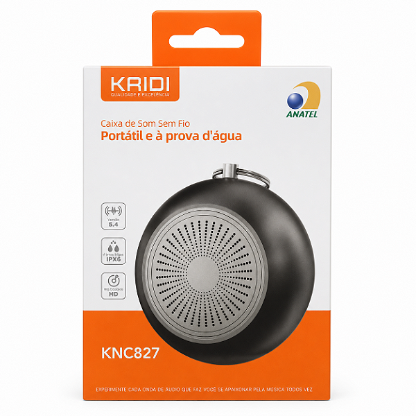 CAIXA DE SOM SEM FIO A PROVA D´AGUA KNC827