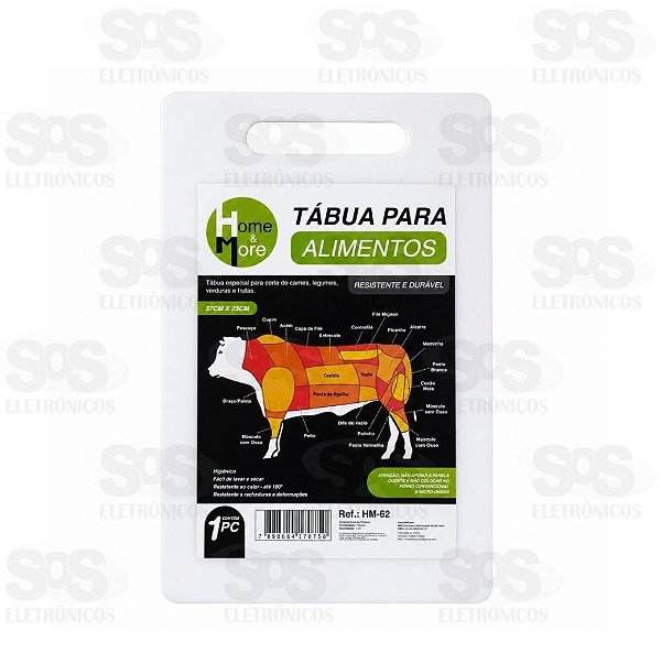 TÁBUA PARA ALIMENTOS 37X23CM HM-62