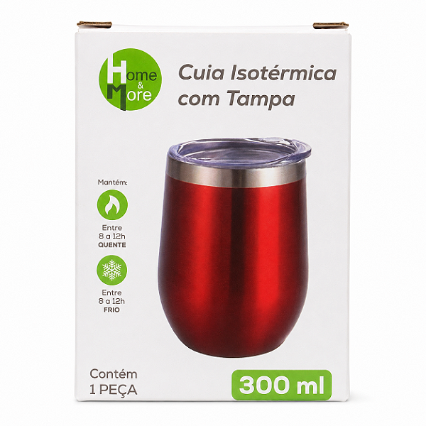 CUIA ISOTÉRMICA COM TAMPA 300ML HM-478