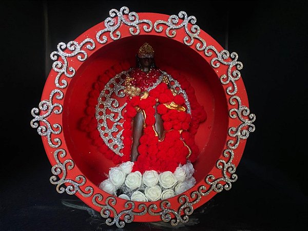 Oratório Iansã Luxo - Vermelho e Prata com Imagem