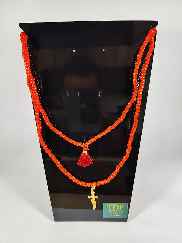 Guia de Proteção Vermelha 2 Voltas - Punhal e Tassel