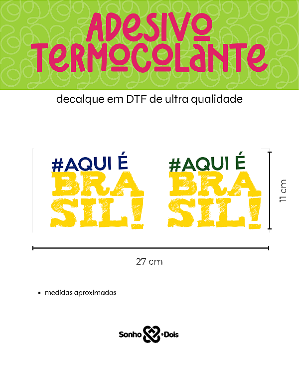 Transfer Termocolante DTF Barrado 27x11cm Copa