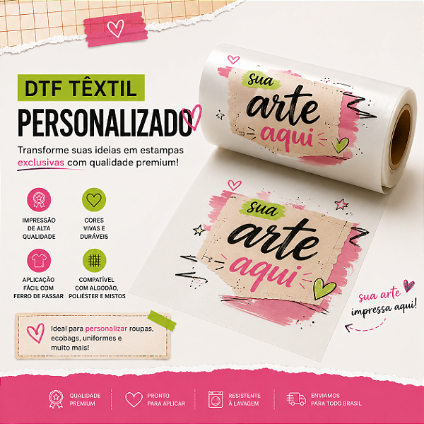 Impressão Dtf Têxtil Personalizado Colorido Ou Branco Metro