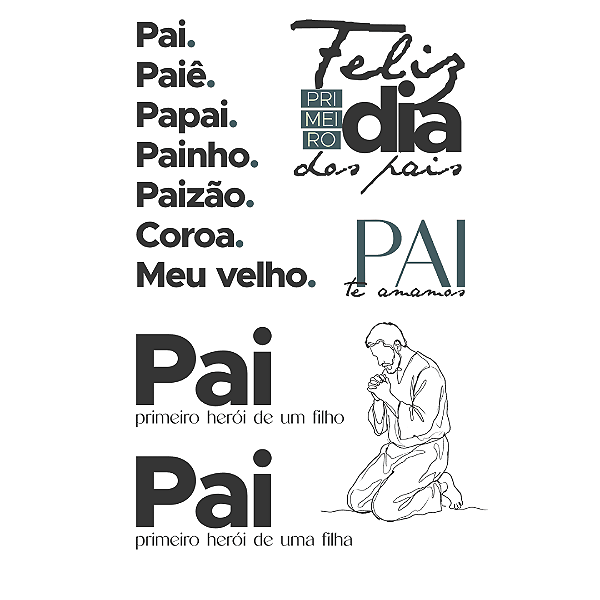 DTF Têxtil Cartela 13x18cm Entre Cedros c/ 6 desenhos