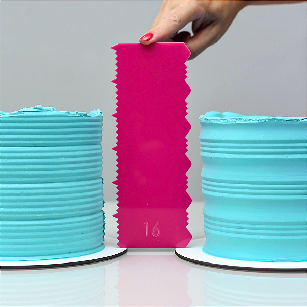 Espátula de Textura para Confeitaria - Modelo 16 Espátula para Bolo Espátula de Acrílico