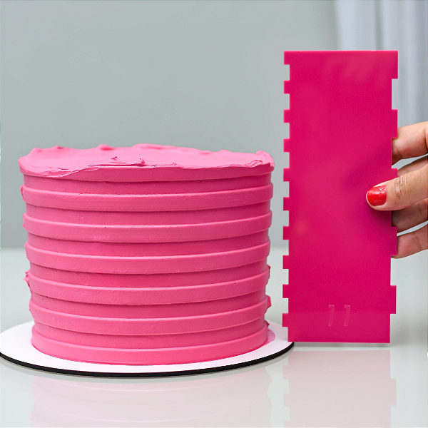 Espátula de Textura para Confeitaria - Modelo 11 Espátula para Bolo Espátula de Acrílico