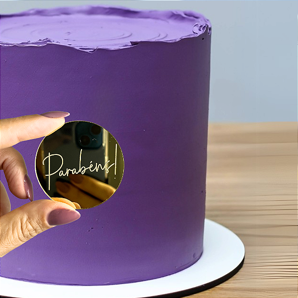 Aplique Medalha - Parabéns (Kit com 4 unidades)