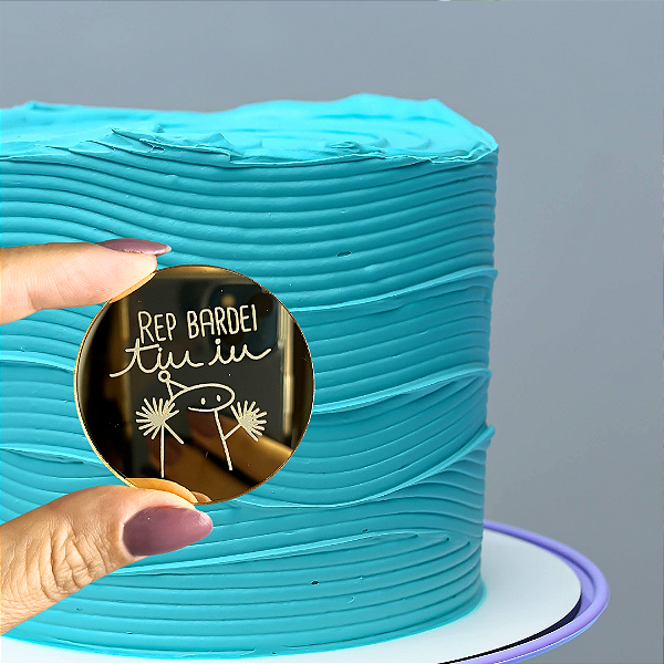 Aplique Medalha - Rep Bardei Tiu Iu (Kit com 4 unidades)