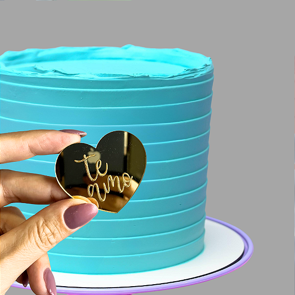 Aplique Medalha - Te amo (Kit com 4 unidades)