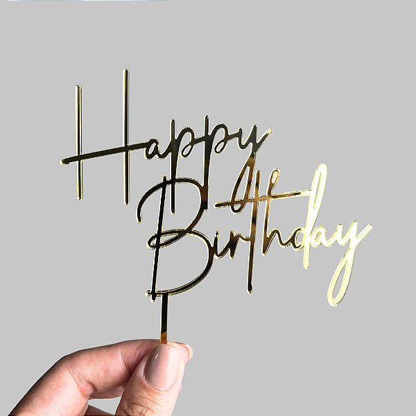 Topo de Bolo - Happy Birthday