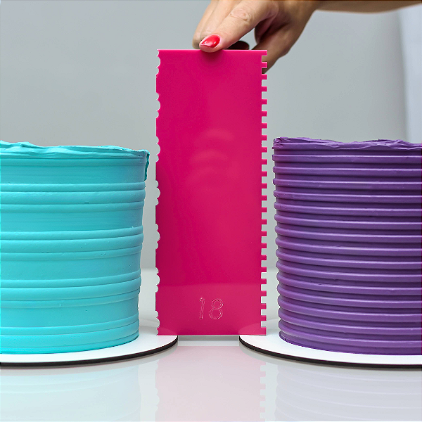 Espátula de Textura para Confeitaria - Modelo 18 Espátula para Bolo Espátula de acrílico