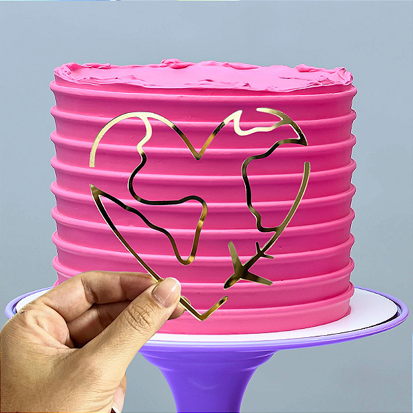 Aplique Para Bolo - Volta ao Mundo Dourado