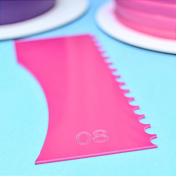 Espátula de Textura para Confeitaria - Modelo 08 Espátula para Bolo Espátula de acrílico