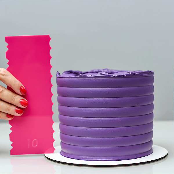 Espátula de Textura para Confeitaria - Modelo 10 Espátula para Bolo Espátula de acrílico